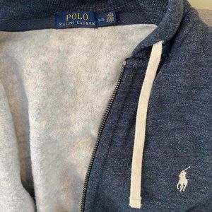 Polo Ralph Lauren Double-Knit Full Zip Hoodie Blue Mens L